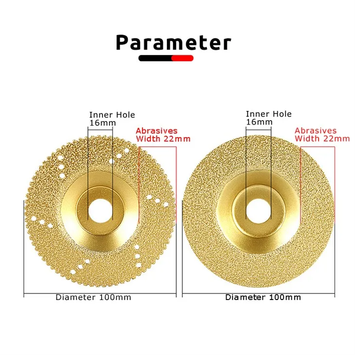 Rafhúðað demantskurðar- og slípiblað